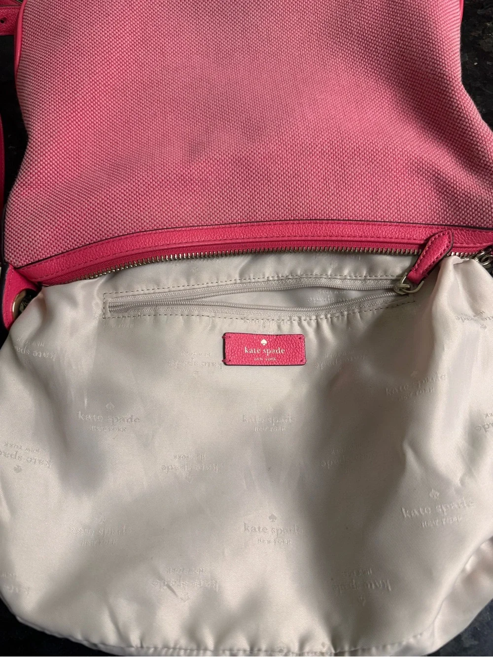 Kate Spade  Rosie in pink canvas crossbody bag